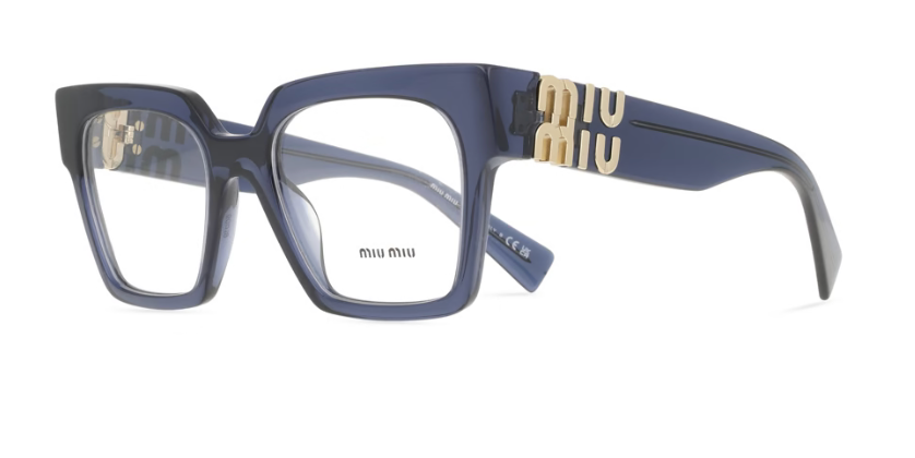 Miu Miu MU 04UV Eyeglasses | Blue Transparent 08Q1O1 50mm