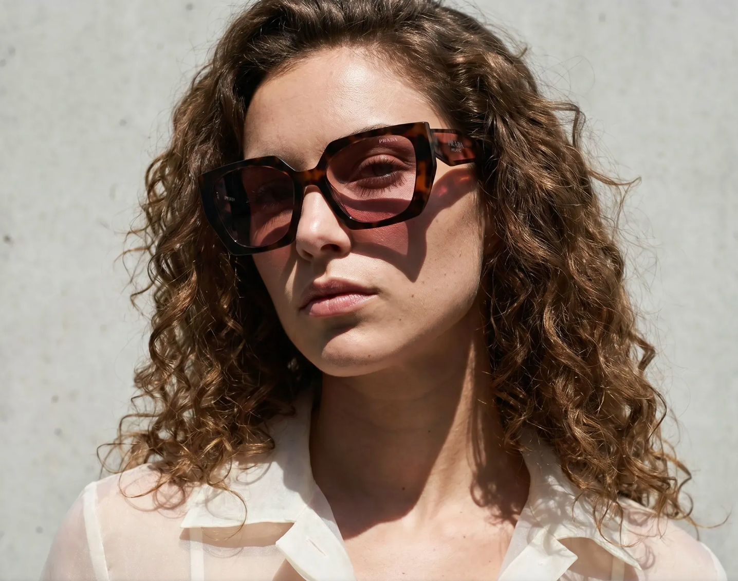 Prada PR 15WS 23A60B Mauve Tortoise 54mm Sunglasses