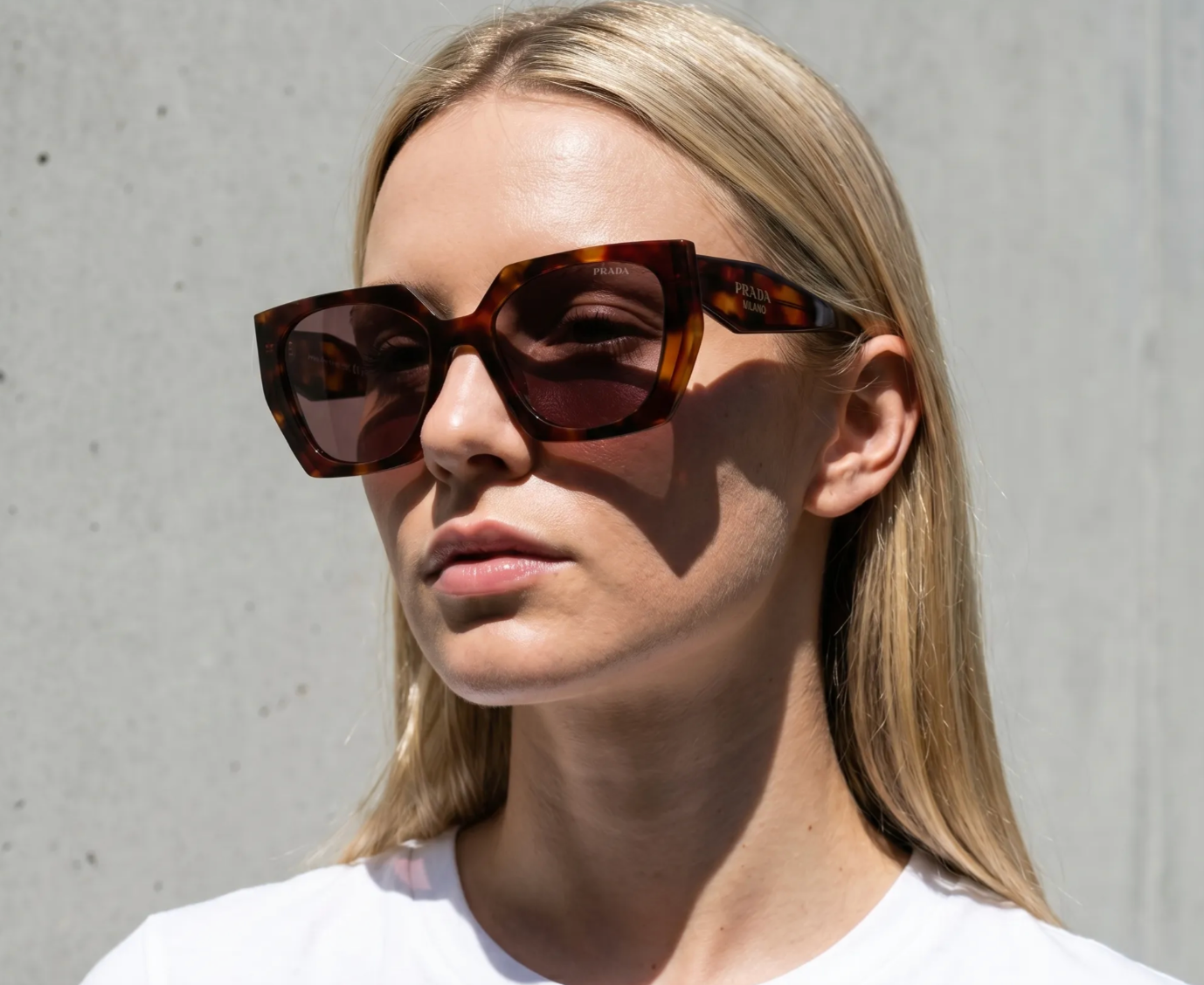 Prada PR 15WS 22A20I Poppy Tortoise 54mm Sunglasses