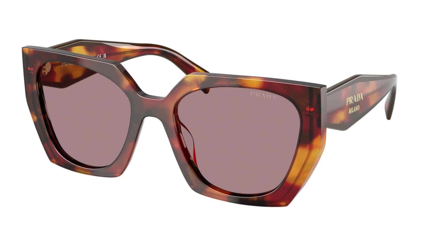 Prada PR 15WS 22A20I Poppy Tortoise 54mm Sunglasses