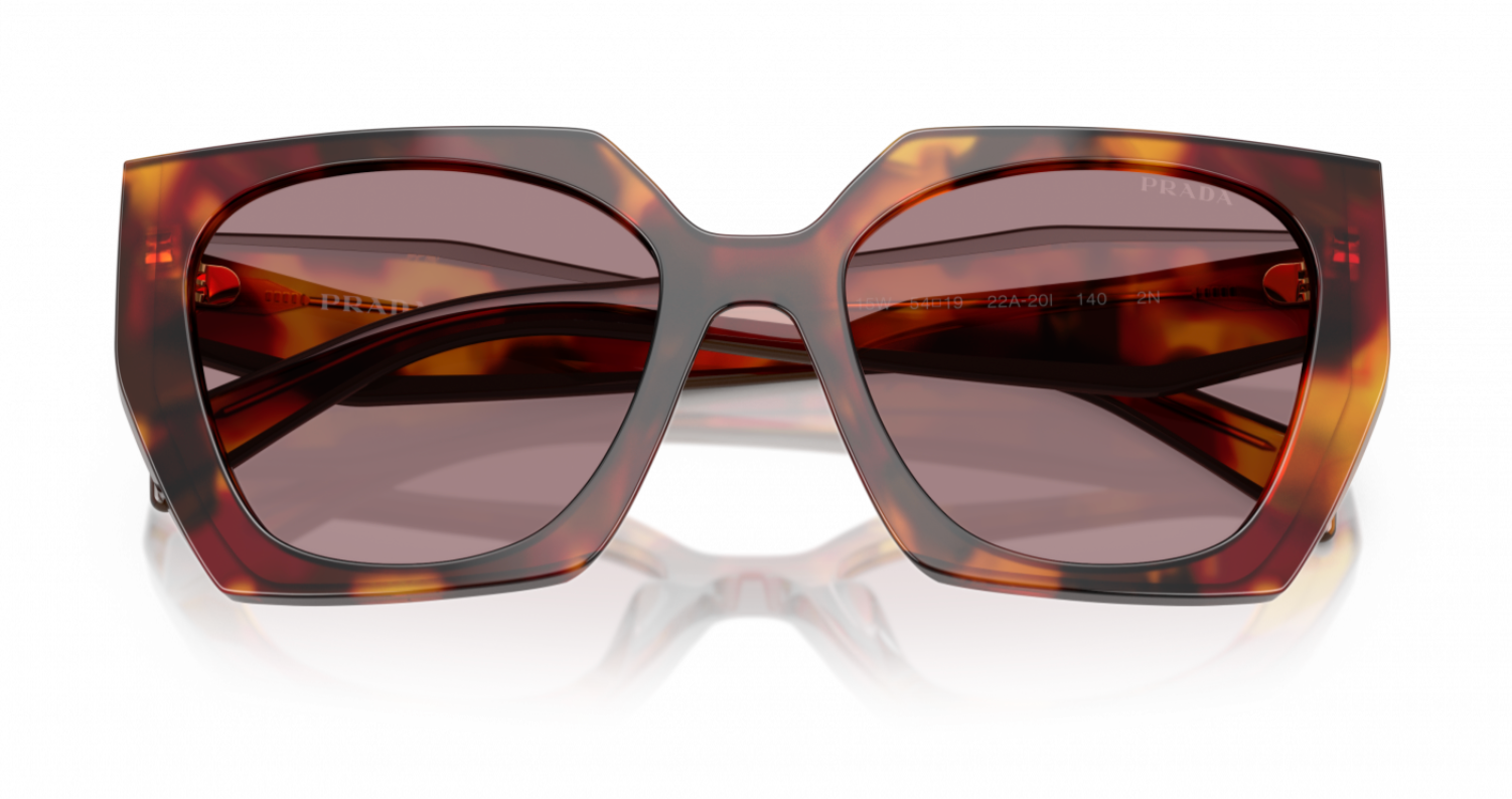 Prada PR 15WS 22A20I Poppy Tortoise 54mm Sunglasses