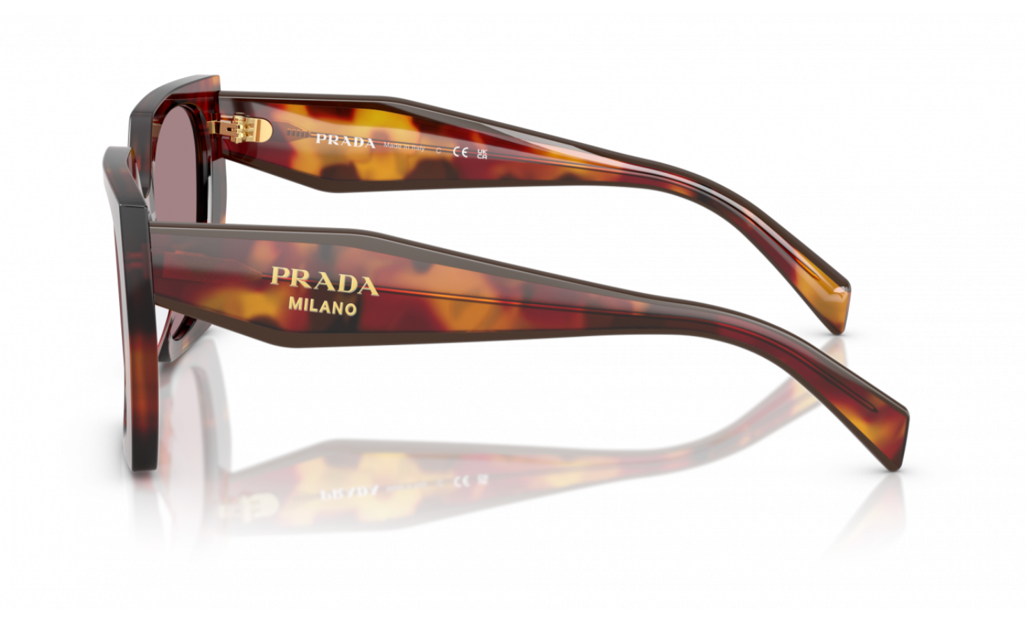Prada PR 15WS 22A20I Poppy Tortoise 54mm Sunglasses