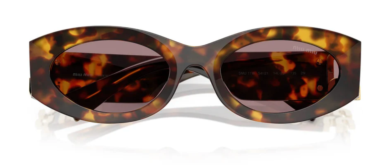 Miu Miu MU 11WS 14L20I Honey Havana 54mm Sunglasses