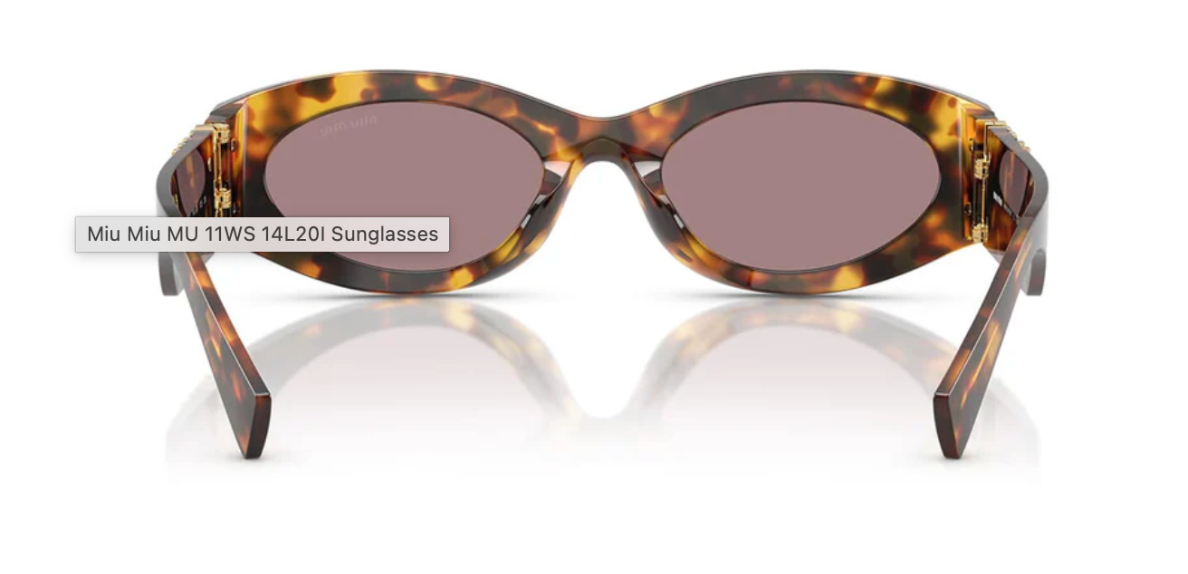 Miu Miu MU 11WS 14L20I Honey Havana 54mm Sunglasses