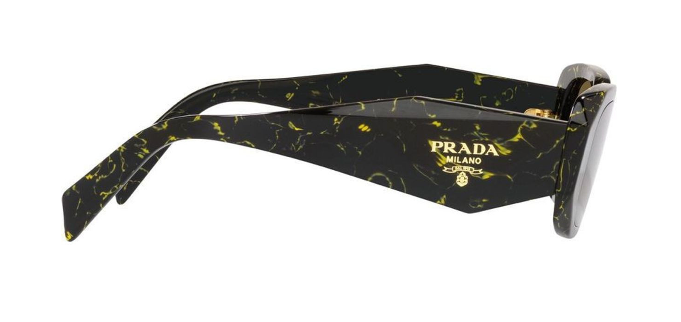 Prada PR 17WS 19D01T Black/Yellow Marble 49mm Sunglasses | Eye Concepts Australia