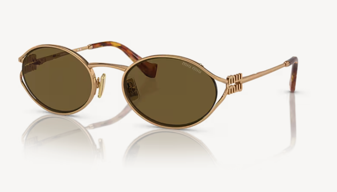 Miu Miu MU 52YS 7OE01T Brass Gold 54mm Sunglasses