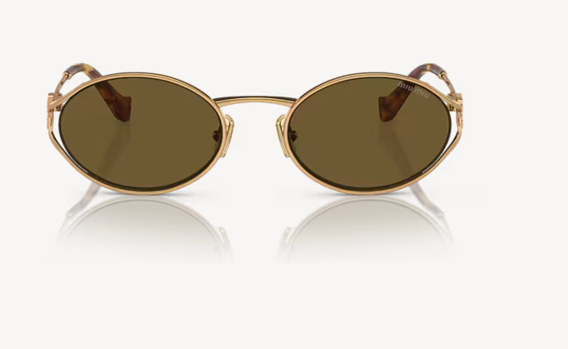 Miu Miu MU 52YS 7OE01T Brass Gold 54mm Sunglasses
