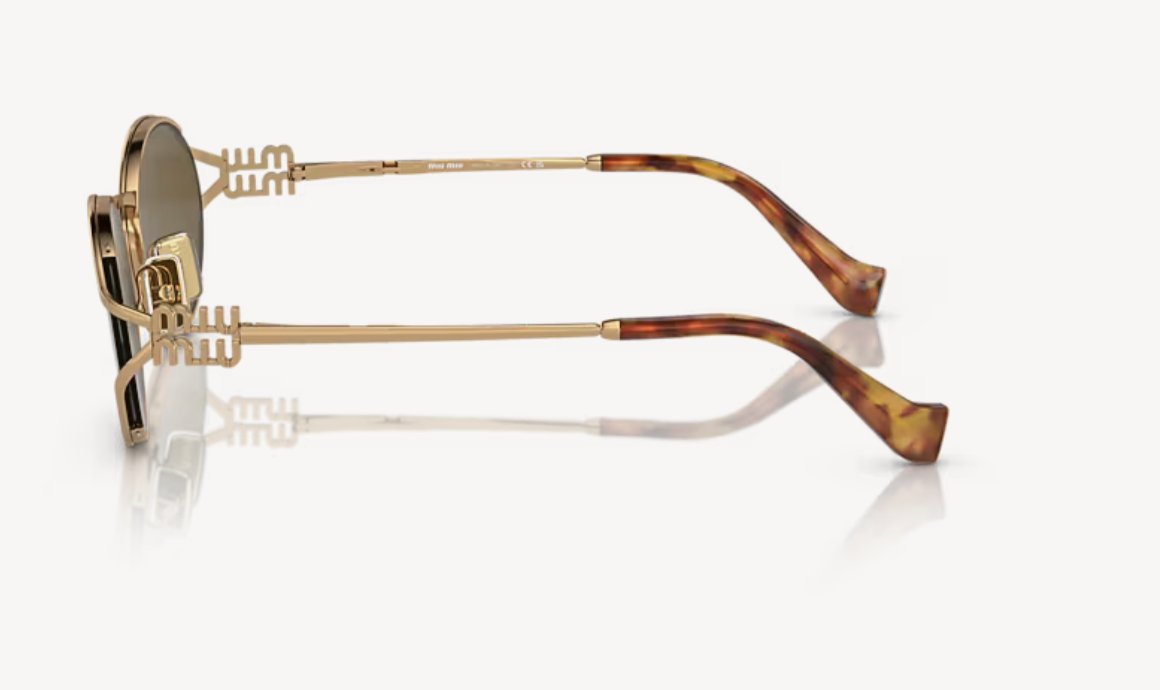 Miu Miu MU 52YS 7OE01T Brass Gold 54mm Sunglasses