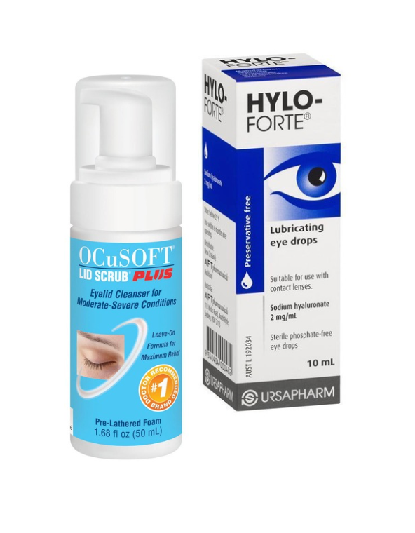 Dry Eye Starter Kit — Hylo-Forte + OCuSOFT Lid Scrub Plus
