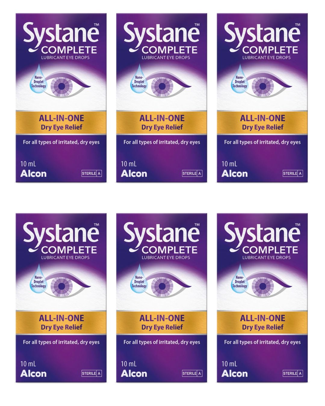 Systane Complete Preservative-Free Lubricant Eye Drops 10mL (6 pack)