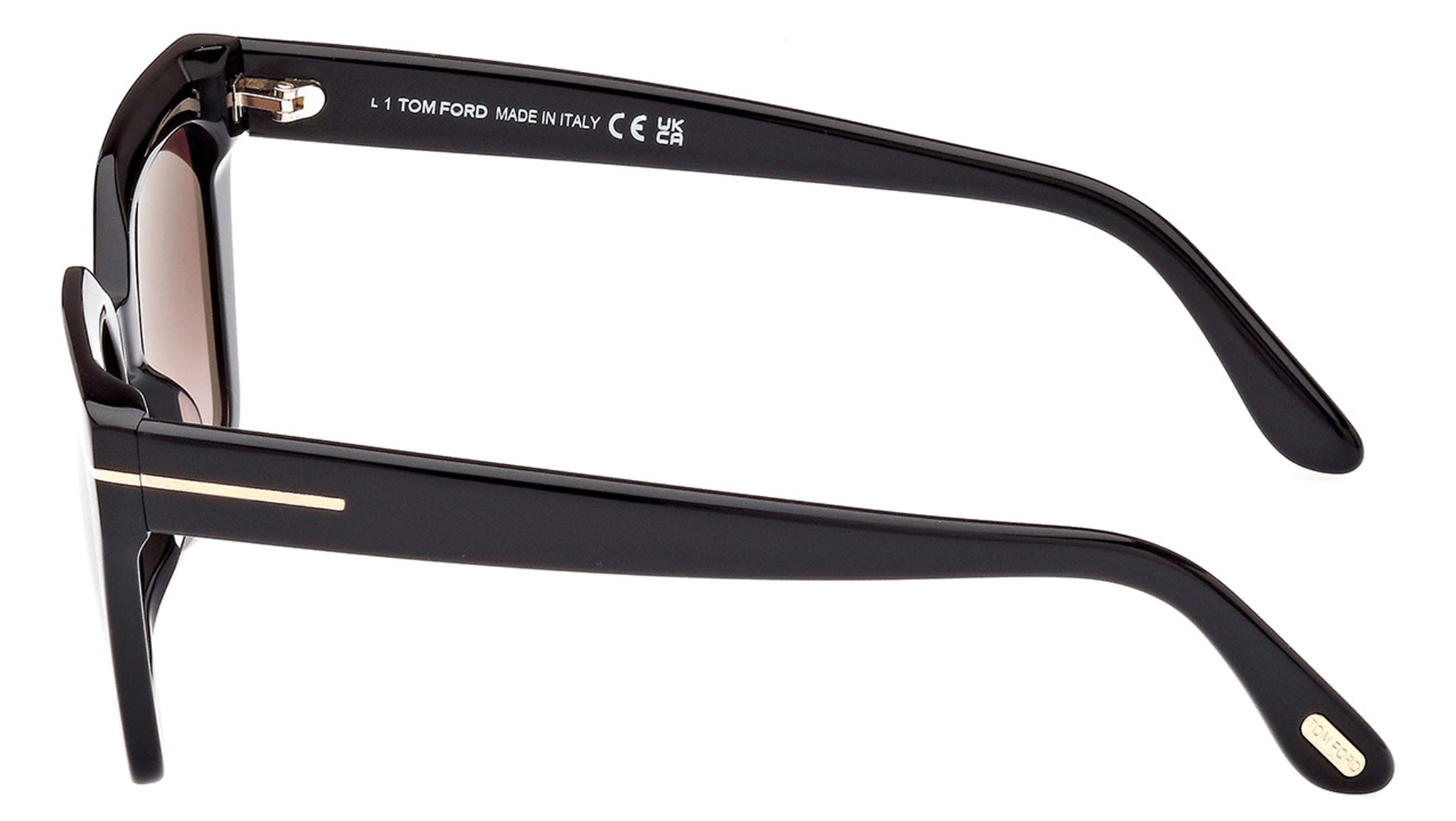 Tom Ford Winona FT1030 01Z Shiny Black / Gradient Violet - angle view