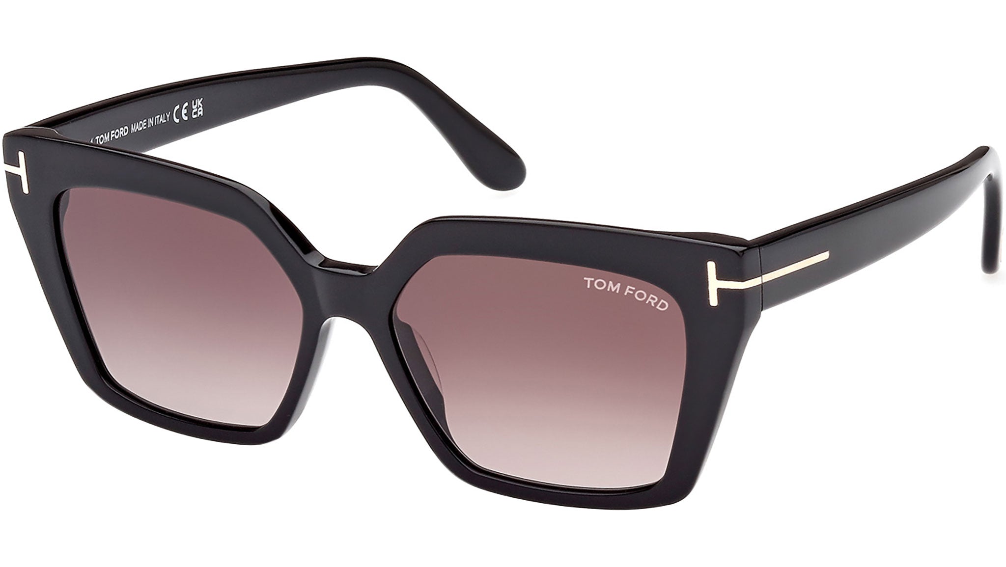 Tom Ford Winona FT1030 01Z Shiny Black / Gradient Violet - side view