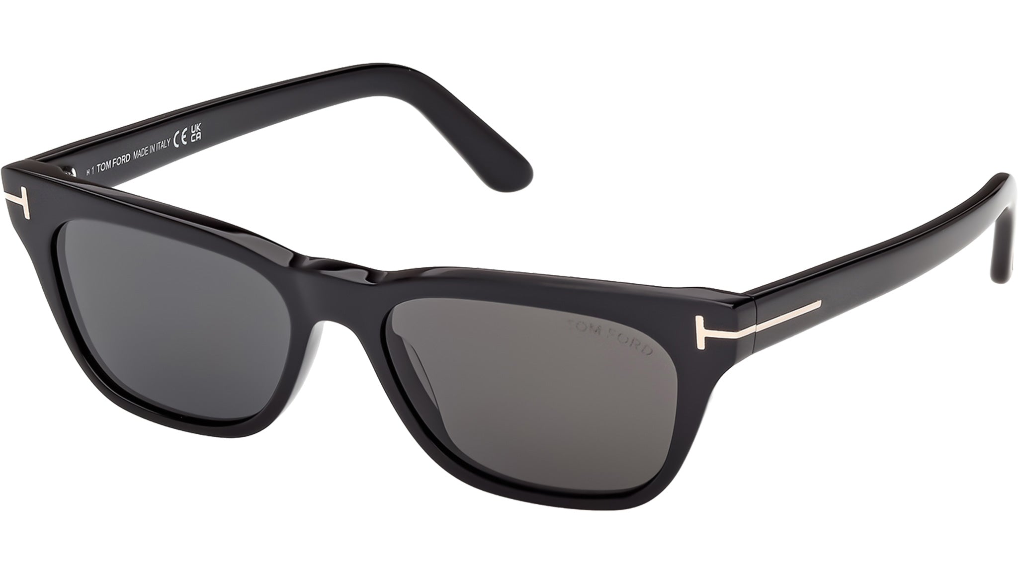 Tom Ford Penn FT1362 01A Shiny Black / Smoke - 3/4 angle