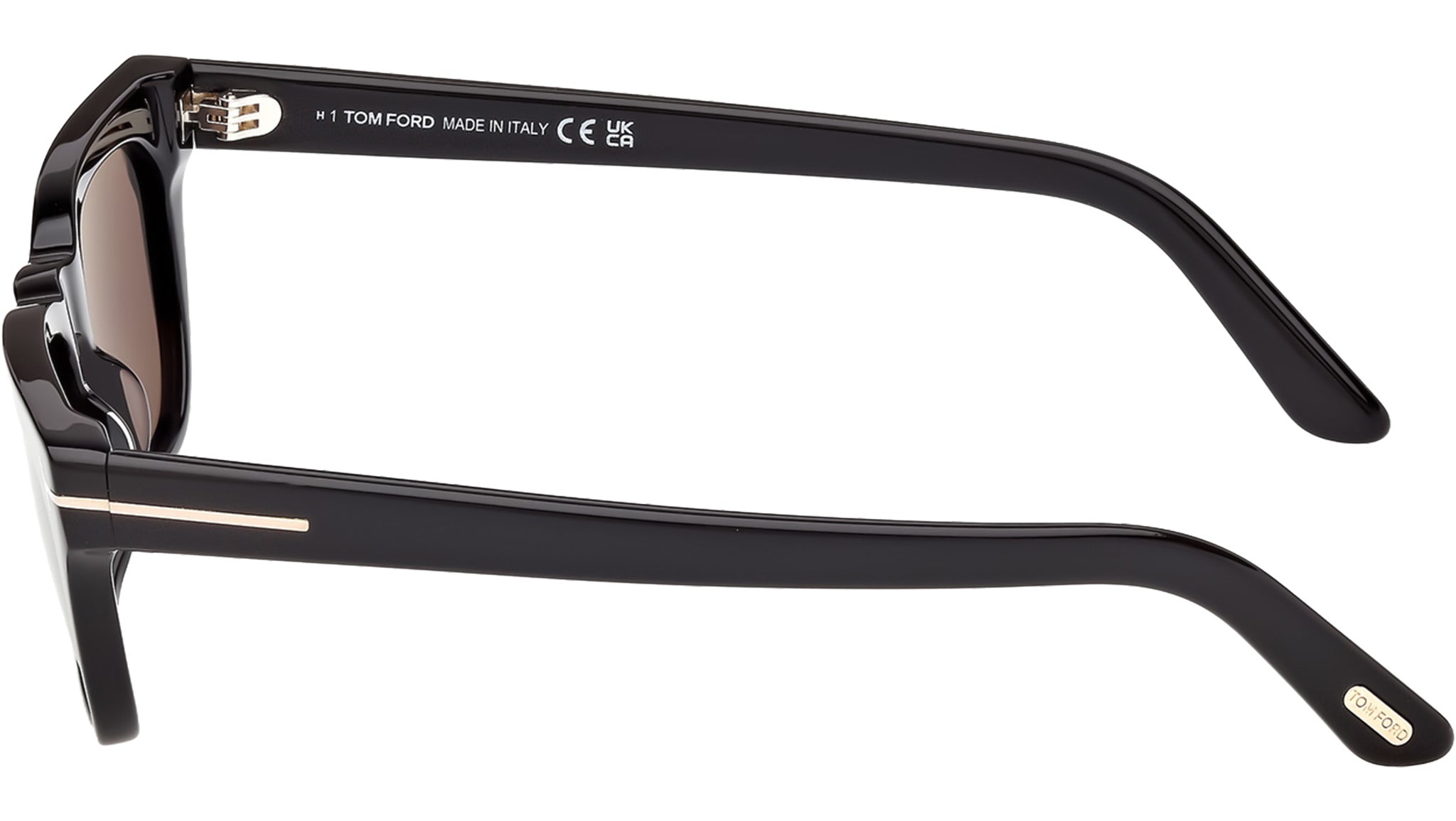 Tom Ford Penn FT1362 01A Shiny Black / Smoke - side view