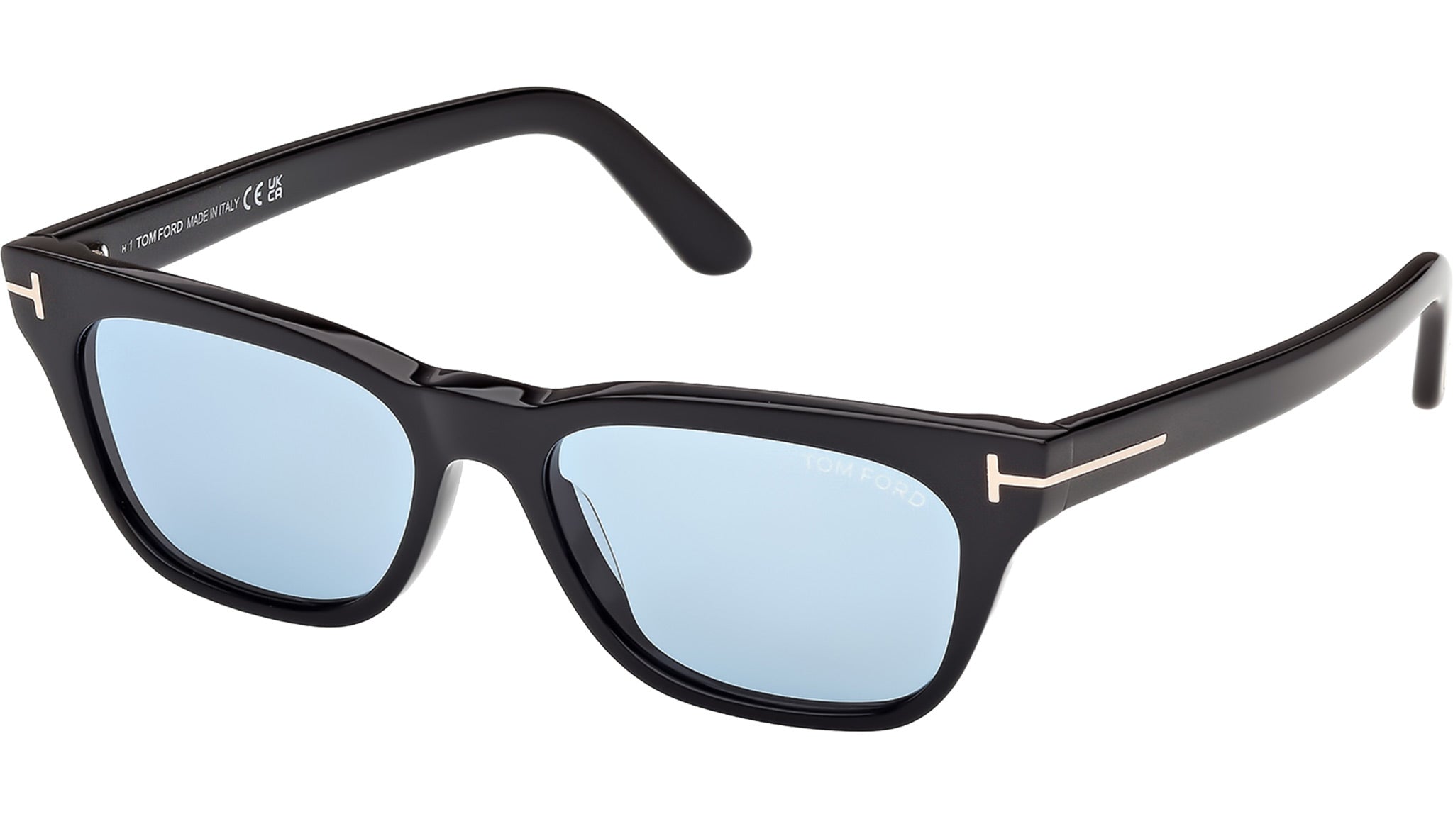 Tom Ford Penn FT1362 01V Shiny Black / Blue - 3/4 angle