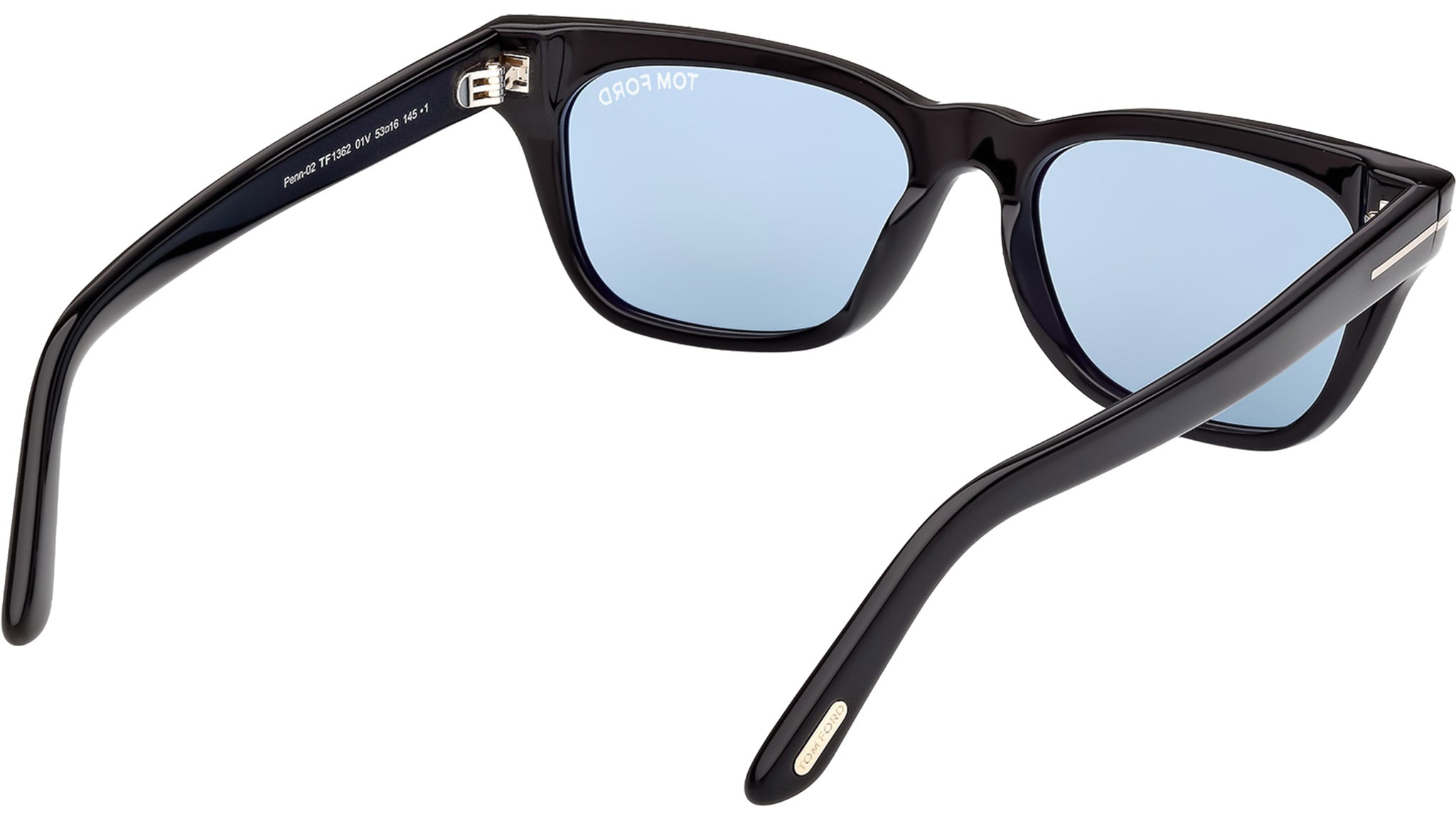 Tom Ford Penn FT1362 01V Shiny Black / Blue - detail view