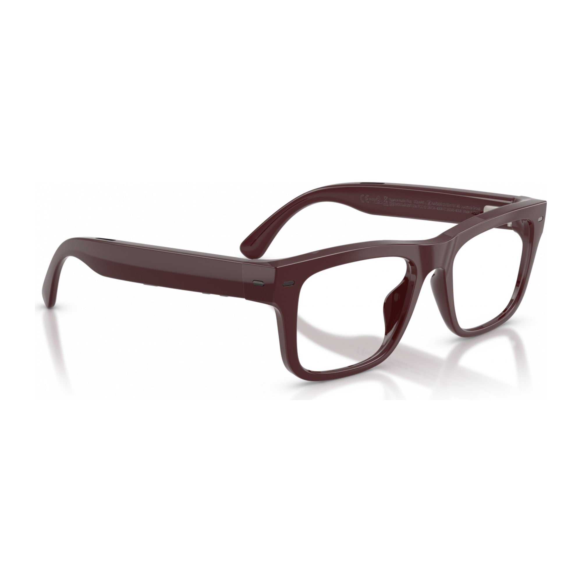 Nuance Audio Square hearing glasses in Burgundy