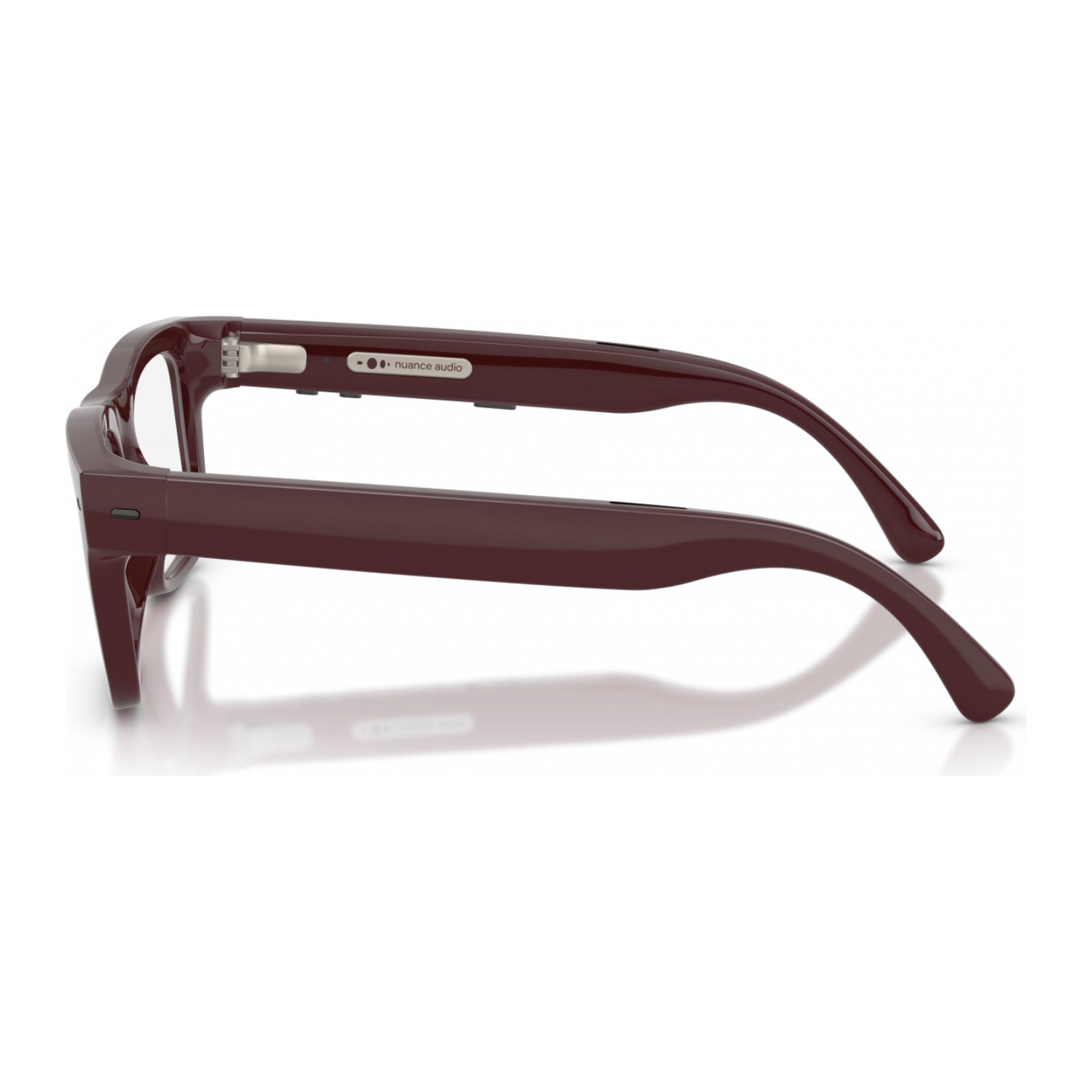 Nuance Audio Square hearing glasses in Burgundy