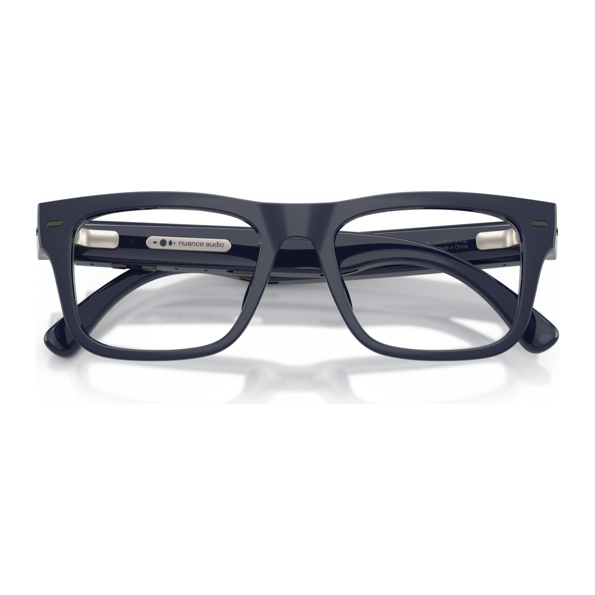 Nuance Audio Square hearing glasses in Deep Blue