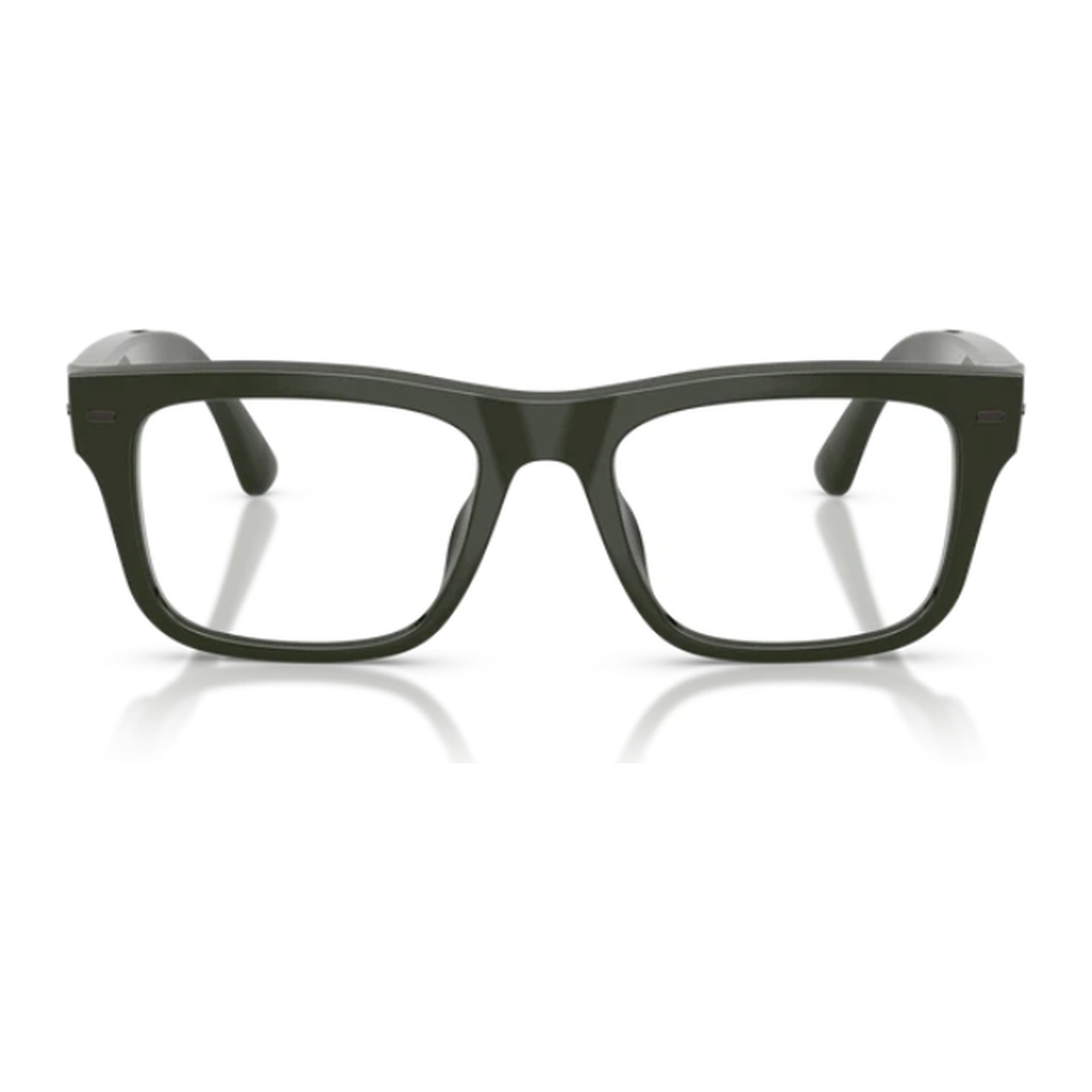 Nuance Audio Square hearing glasses in Olive Green