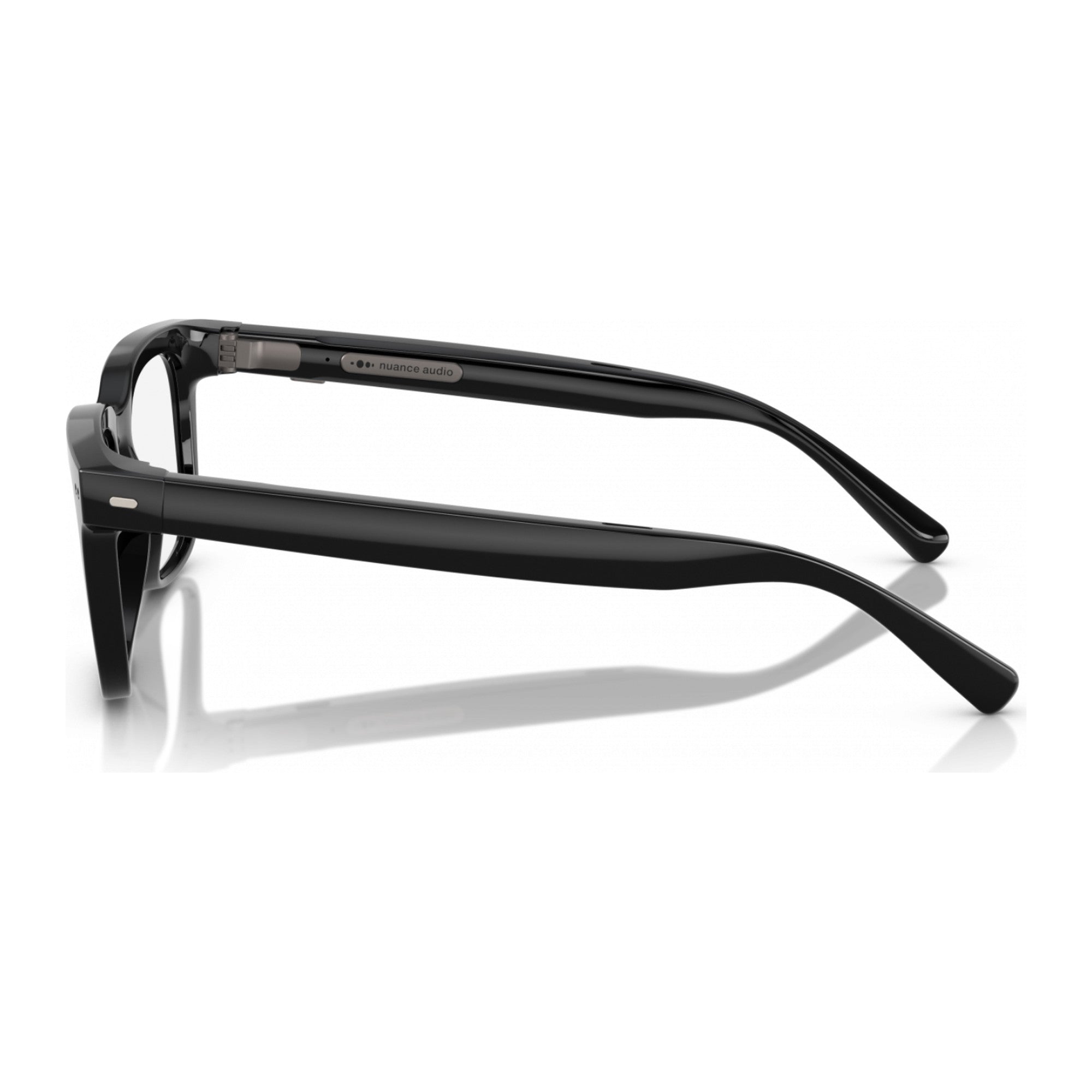Nuance Audio Square hearing glasses in Shiny Black