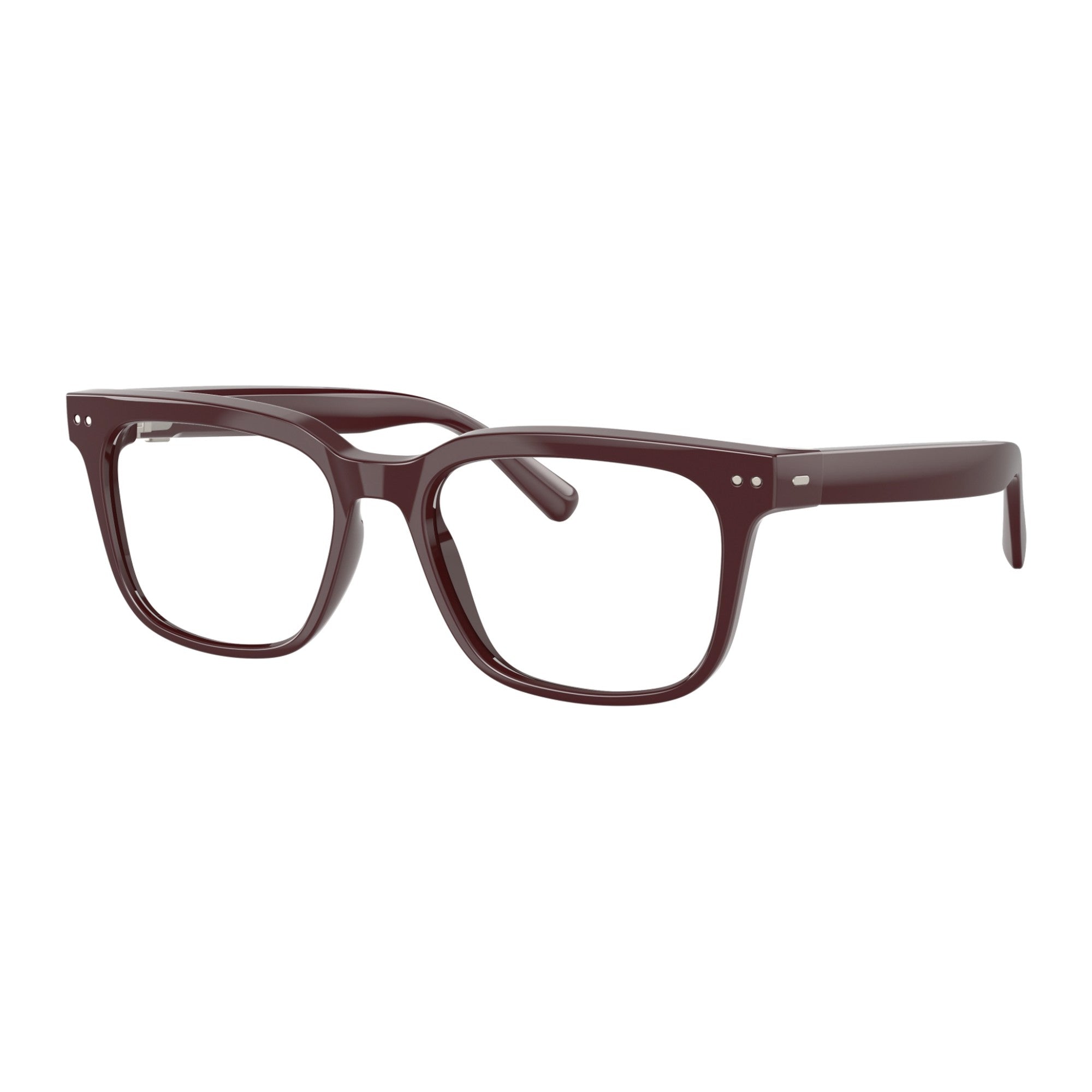 Nuance Audio Square hearing glasses in Shiny Burgundy