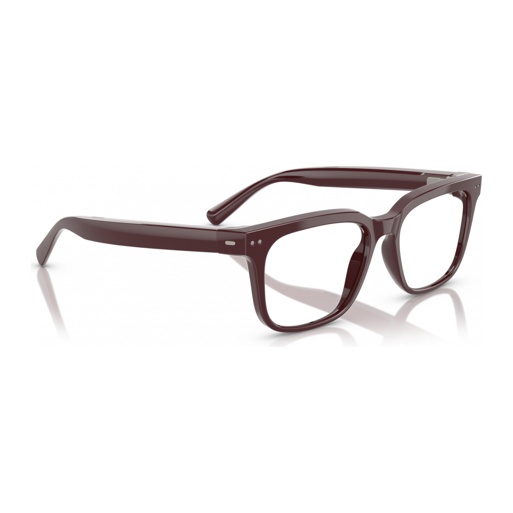 Nuance Audio Square hearing glasses in Shiny Burgundy
