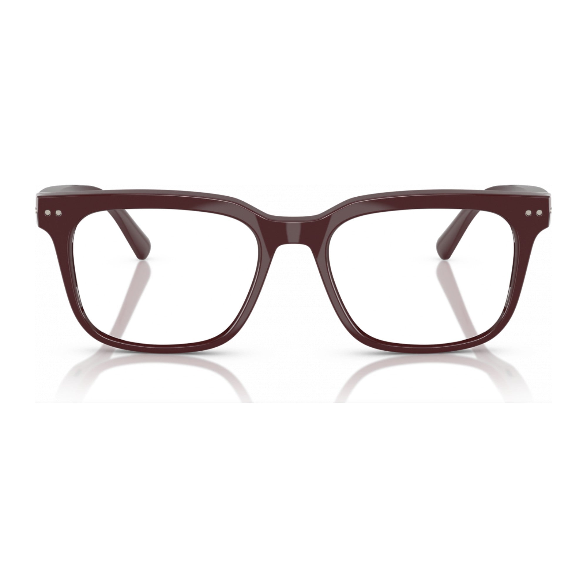 Nuance Audio Square hearing glasses in Shiny Burgundy