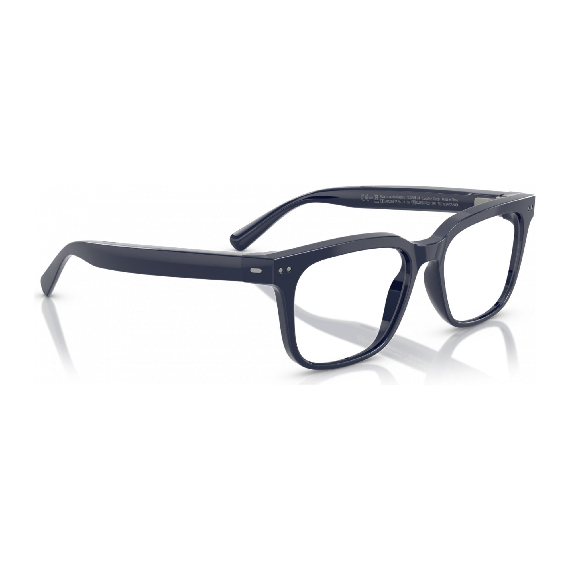 Nuance Audio Square hearing glasses in Shiny Deep Blue